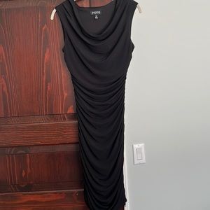 Ladies black side cinch bodycon dress